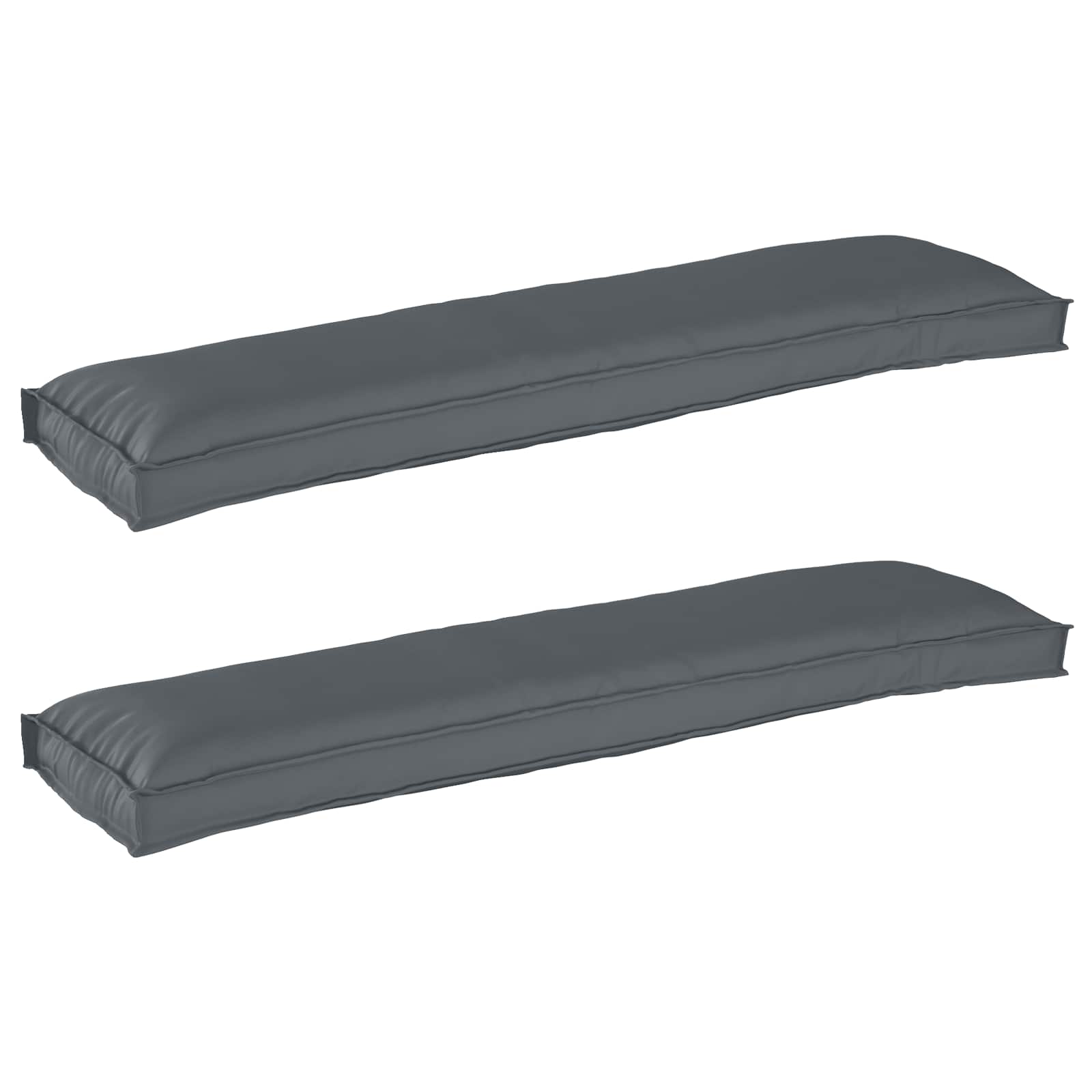 Pallkuddset 2 pcs Antracit 150 x 40 x 8 cm Oxford Tyg