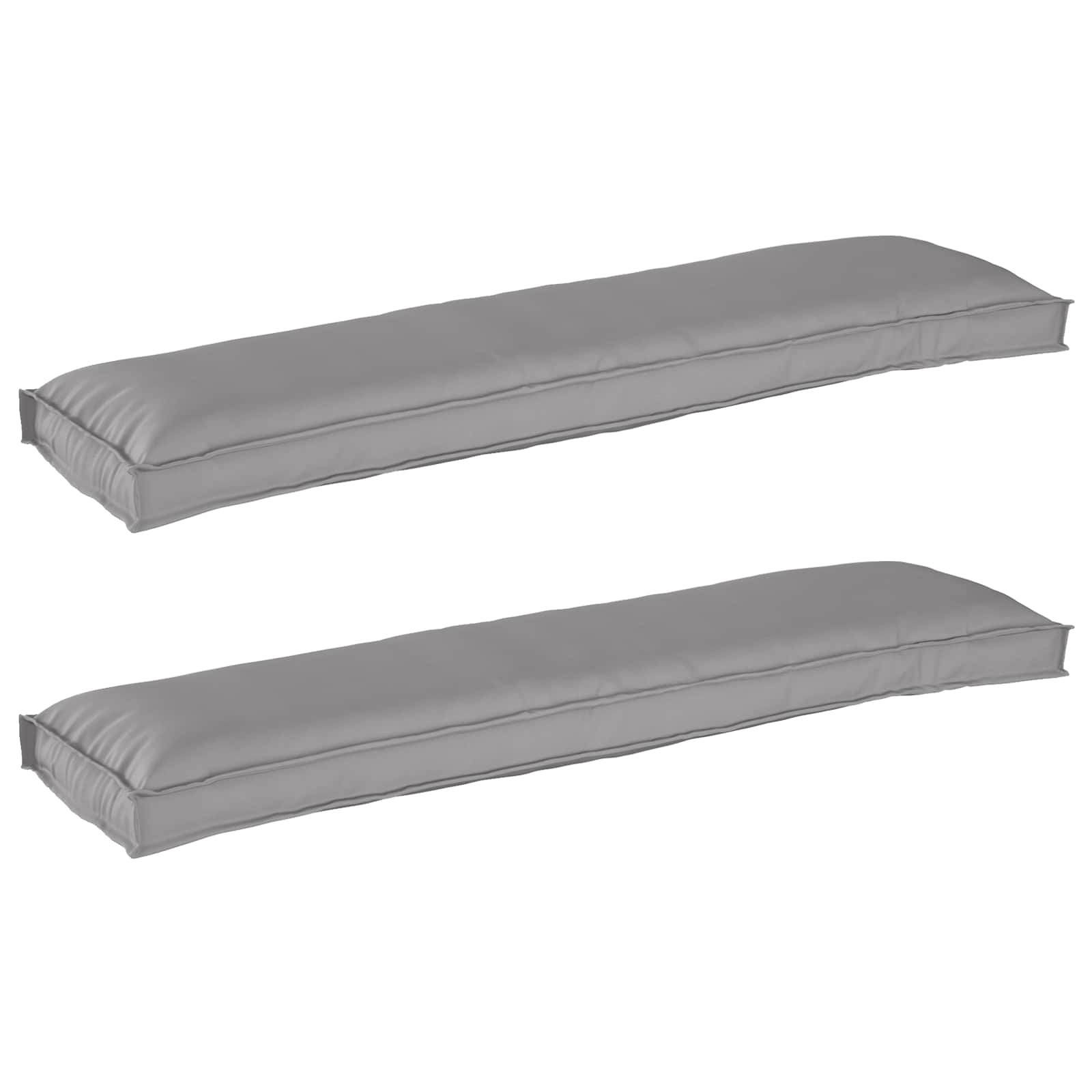 Pallkuddset 2 pcs Grå 150 x 40 x 8 cm Oxford Tyg