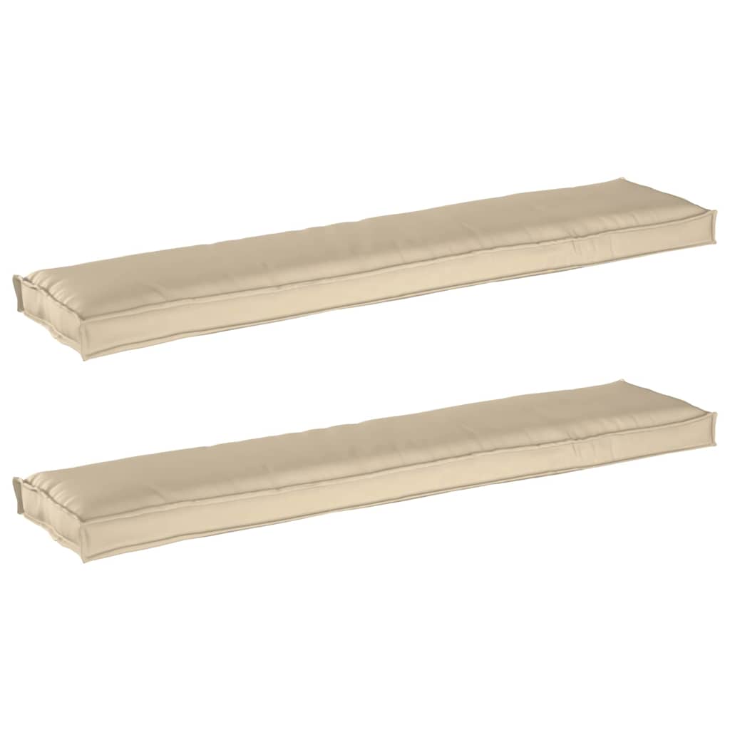 Pallkuddset 2 pcs Beige 180 x 40 x 8 cm Oxford Tyg