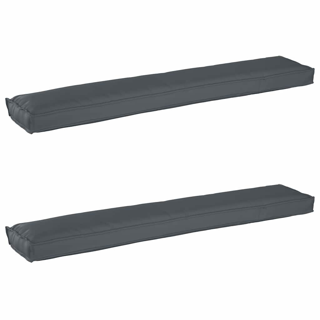 Pallkuddset 2 pcs Antracit 200 x 40 x 8 cm Oxford Tyg