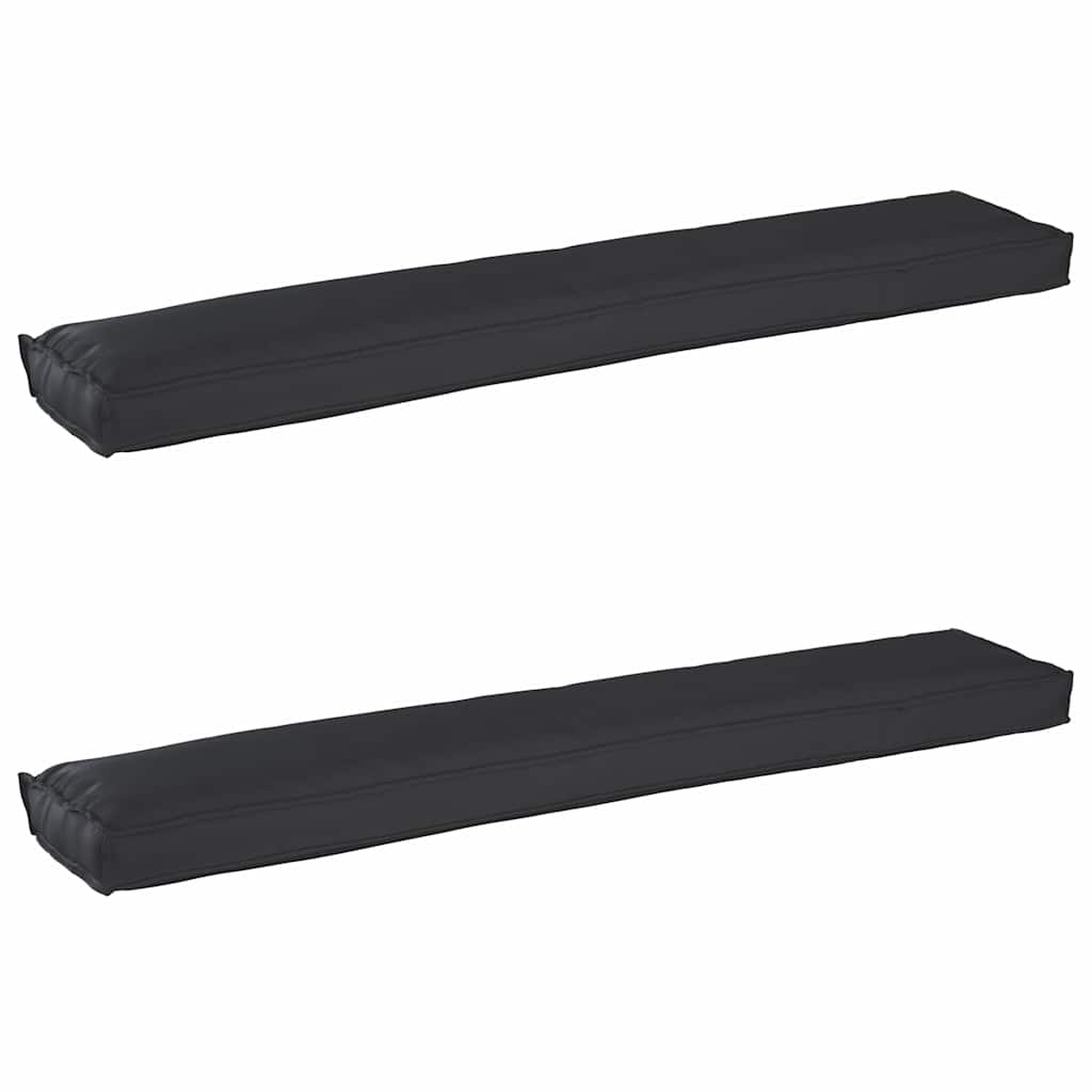 Pallkuddset 2 pcs Svart 200 x 40 x 8 cm Oxford Tyg