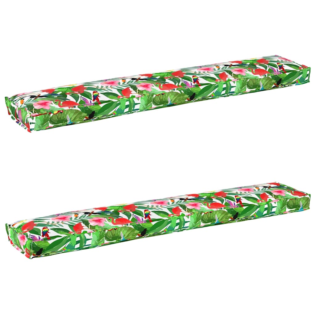 Pallkuddset 2 pcs Tropisk djungel 200 x 40 x 8 cm Oxford Tyg