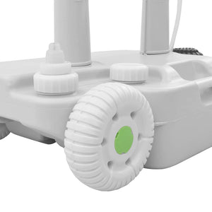 Camping Handtvättställ med Hjul Grå 72 x 42 x 103 cm