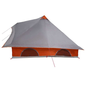Tipi Tält med tak Grå och orange 358 x 296 x 258 cm taffeta