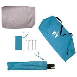 Cykelförrådstält med tak med lagring Blå 210 x 90 x 174 cm