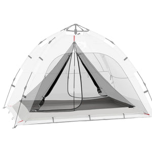 Innertält med tak med lagring Svart 240 x 160 x 133 cm Nät