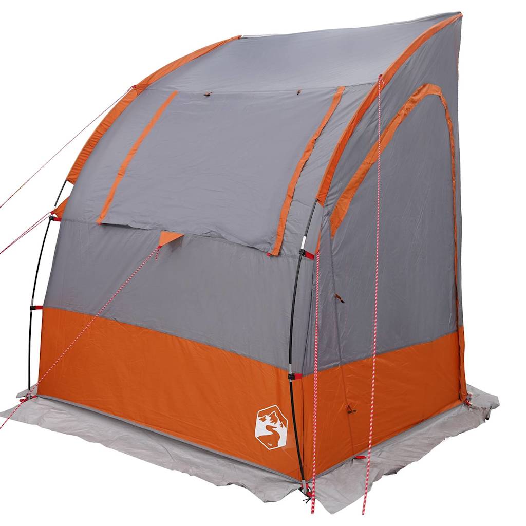 Baklucketält person 194 x 180 x 210 cm Grå och orange taffeta