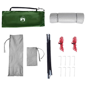 Innertält med tak med lagring Grön 280 x 220 x 176 cm taffeta