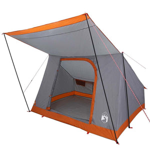Campingtält med tak Grå och orange 282 x 225 x 154 cm taffeta