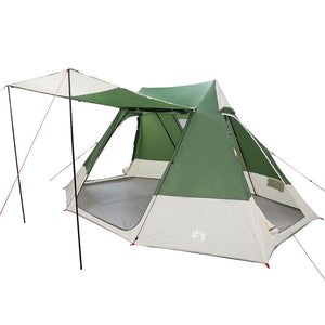 Campingtält med tak med lagring Grön 482 x 360 x 227 cm taffeta