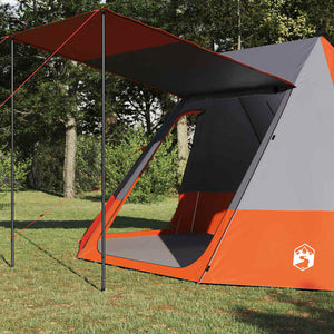 Campingtält med tak Grå och orange 482 x 360 x 227 cm taffeta