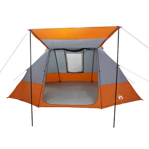 Campingtält med tak Grå och orange 482 x 360 x 227 cm taffeta