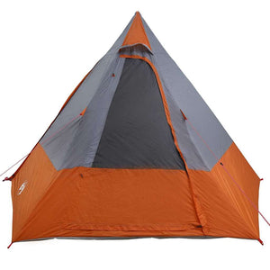 Campingtält med tak Grå och orange 482 x 360 x 227 cm taffeta