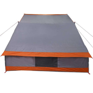 Campingtält med tak Grå och orange 223 x 163 x 130 cm taffeta