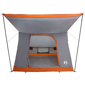 Campingtält med tak Grå och orange 223 x 163 x 130 cm taffeta
