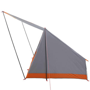 Campingtält med tak Grå och orange 223 x 163 x 130 cm taffeta
