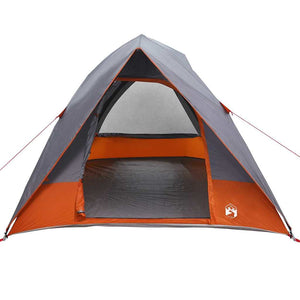 Campingtält med tak Grå och orange 275 x 230 x 140 cm taffeta