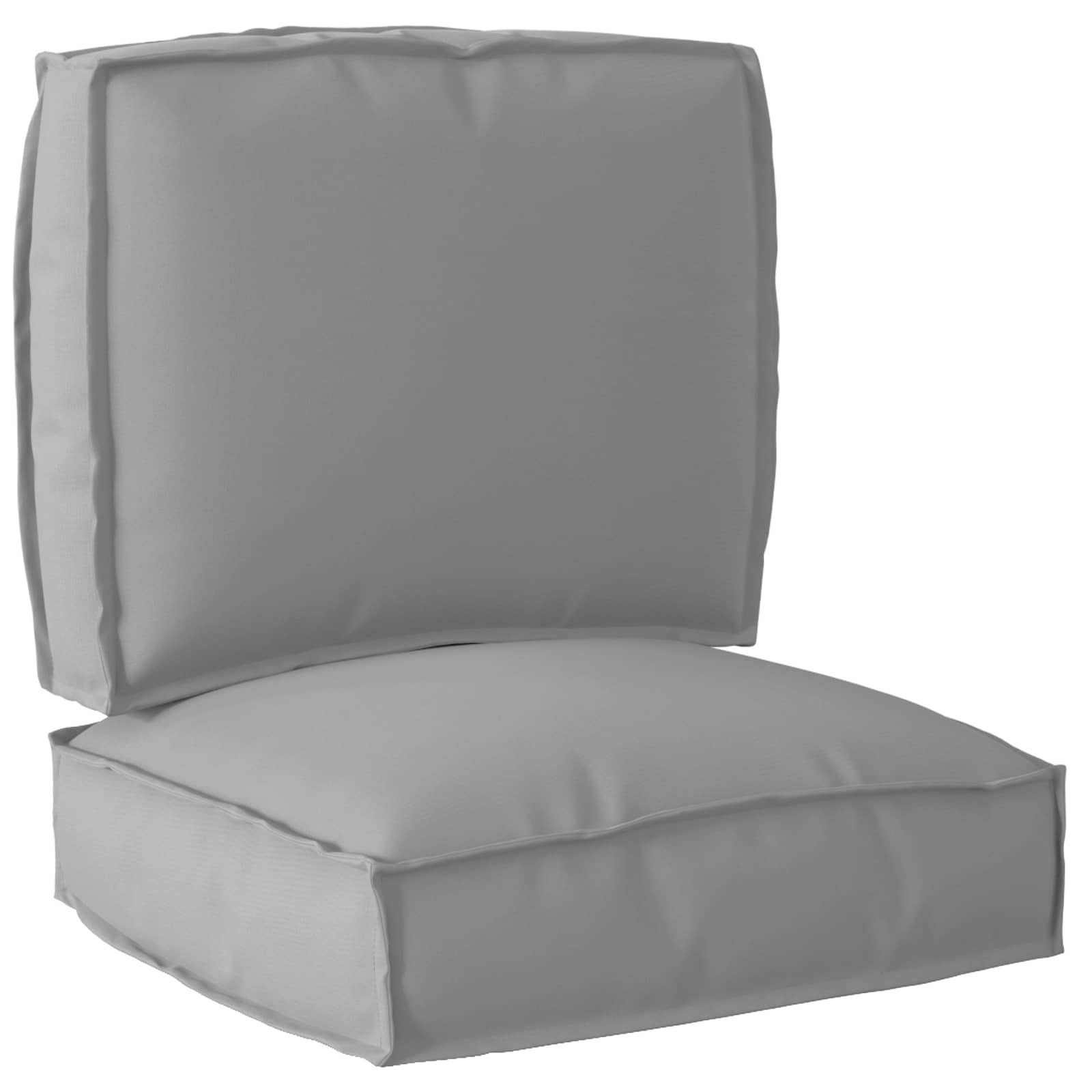 Pallkuddset 2 pcs Grå 50 x 50 x 12 cm Oxford Tyg