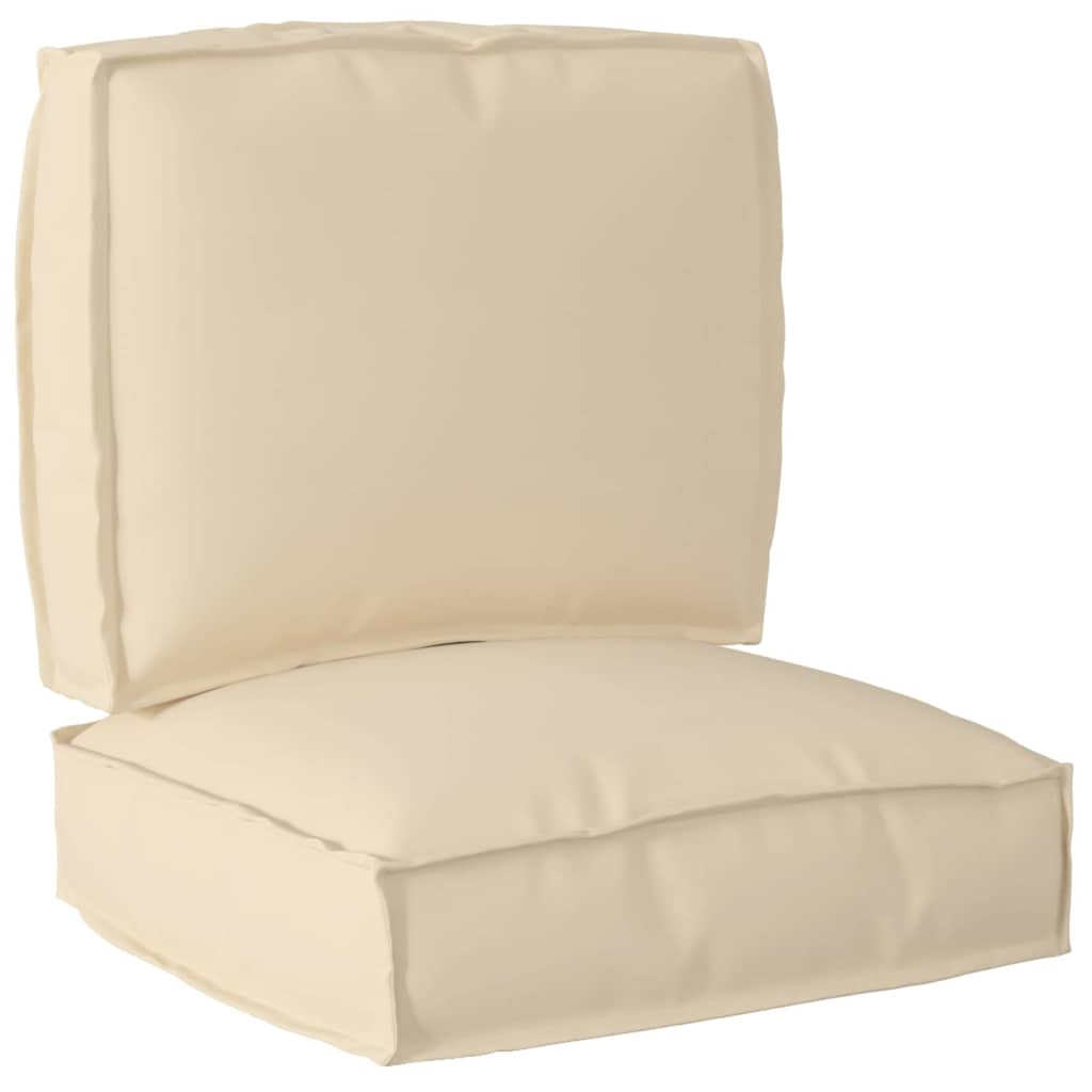 Pallkuddset Oxford Tyg Beige 50 x 50 x 12 cm