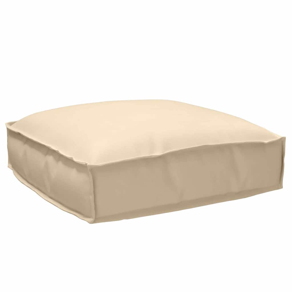 Pallkuddset Oxford Tyg Beige 50 x 50 x 12 cm