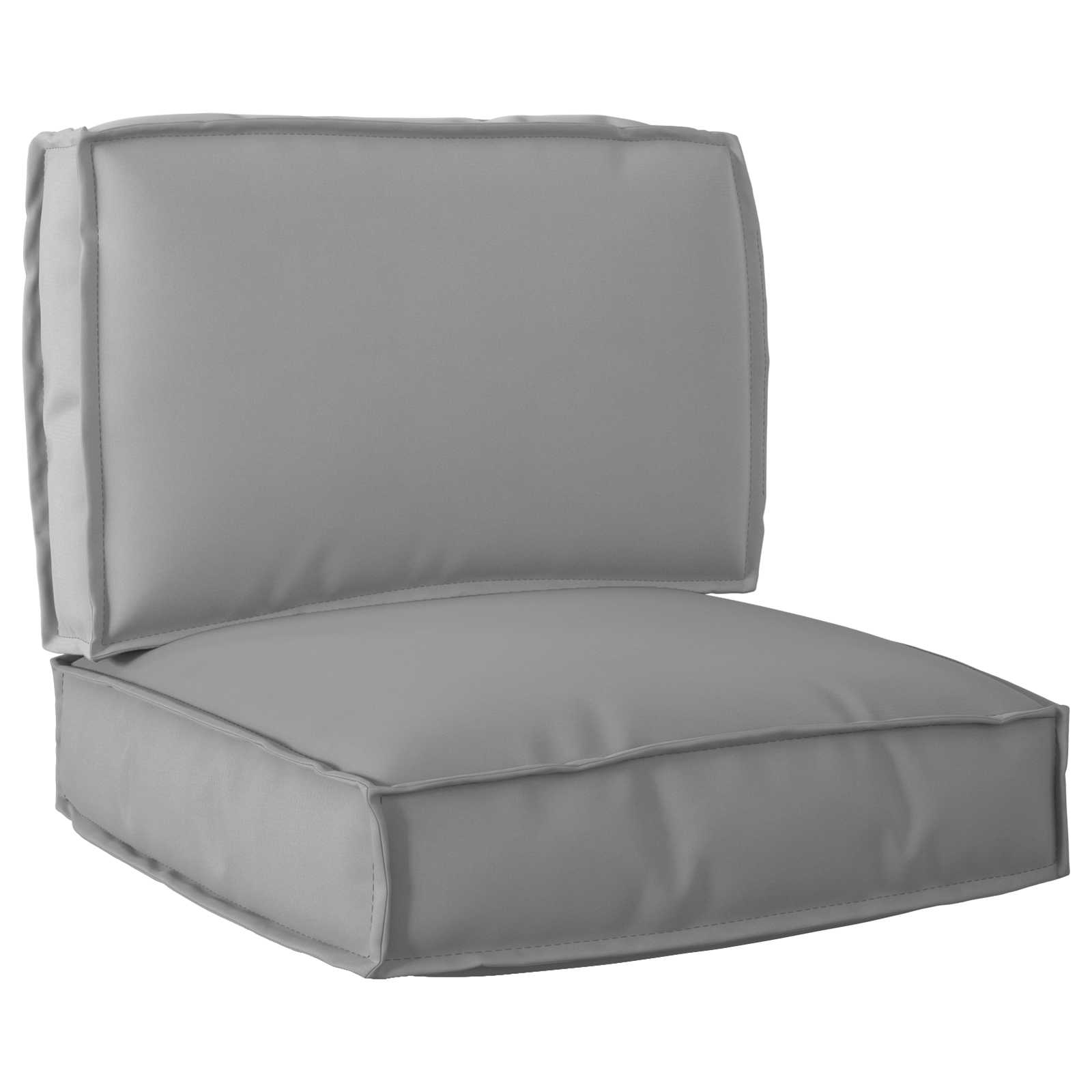 Pallkuddset 2 pcs Grå Oxford Tyg