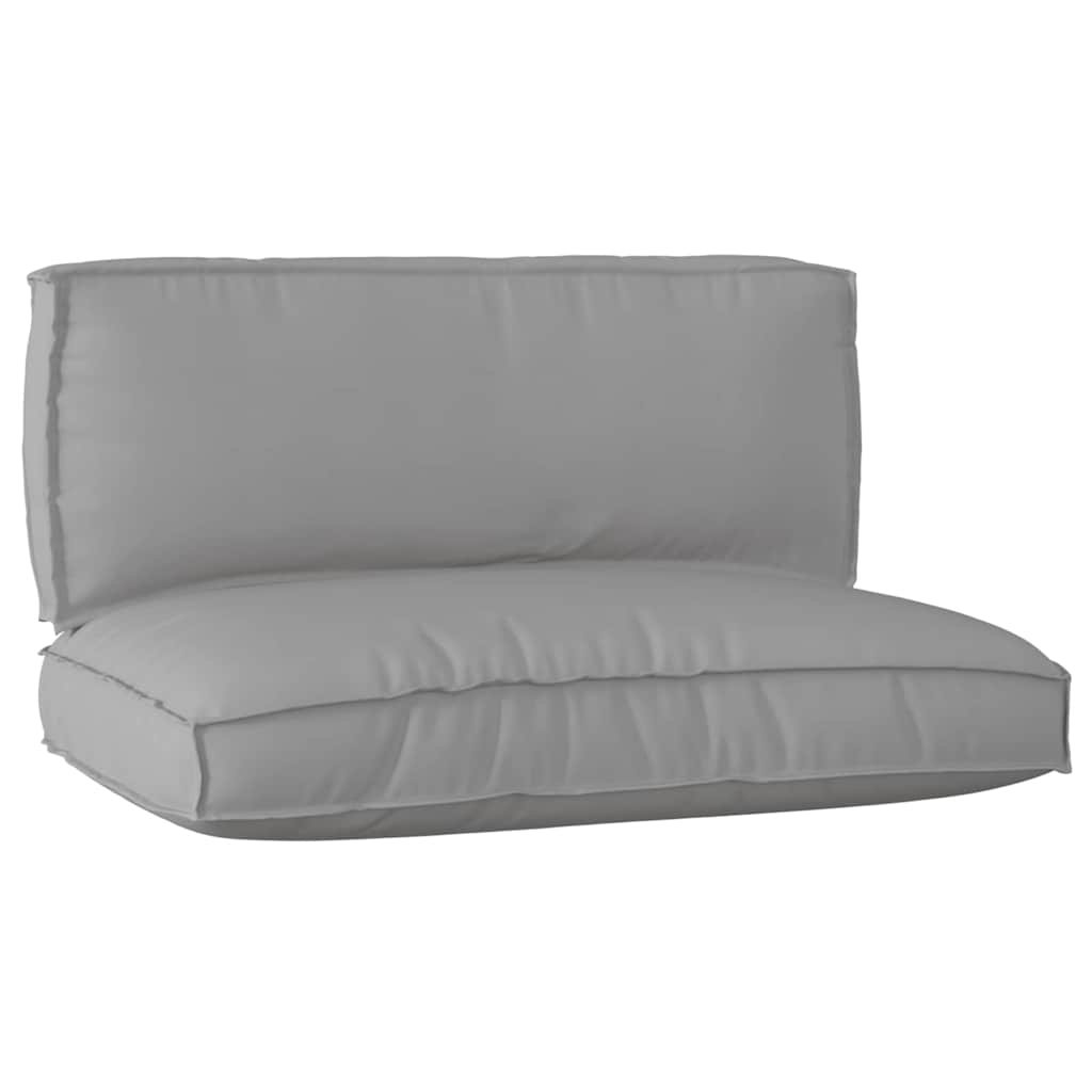 Pallkuddset 2 pcs Grå Oxford Tyg