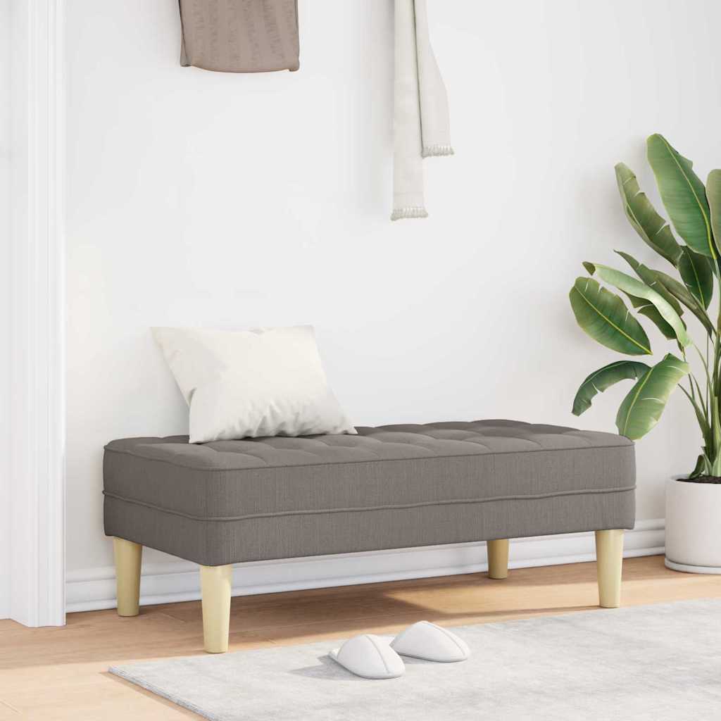 bänk Taupe 113 x 57 x 39 cm tyg