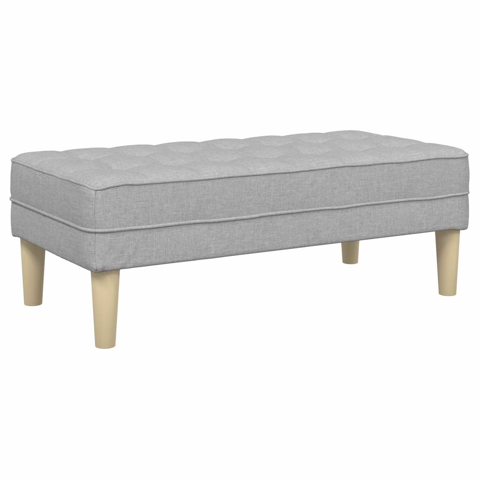 bänk med kudde Moln Grå 113 x 57 x 39 cm tyg