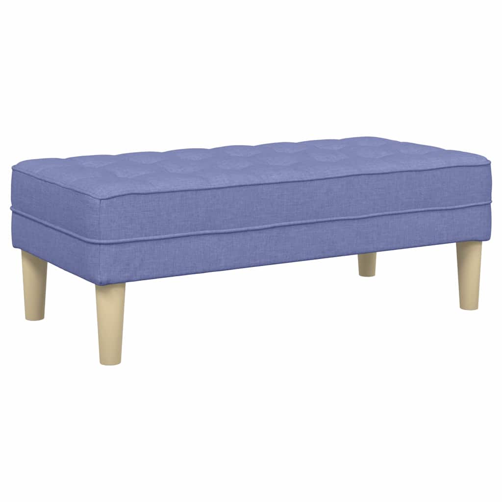 bänk med kudde Jeansblå 113 x 57 x 39 cm tyg