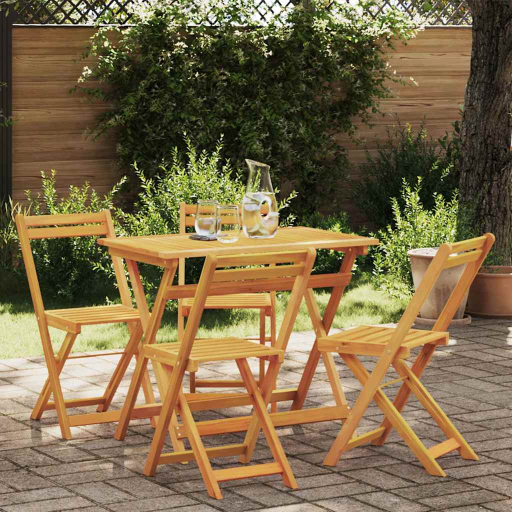 Bistroset 5 pcs Olivenatur Massivt Akaciaträ