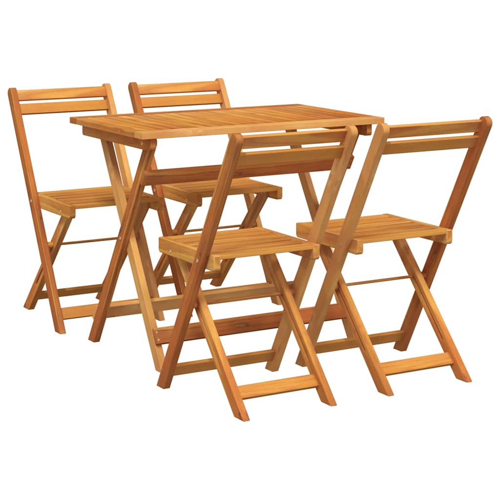 Bistroset 5 pcs Olivenatur Massivt Akaciaträ