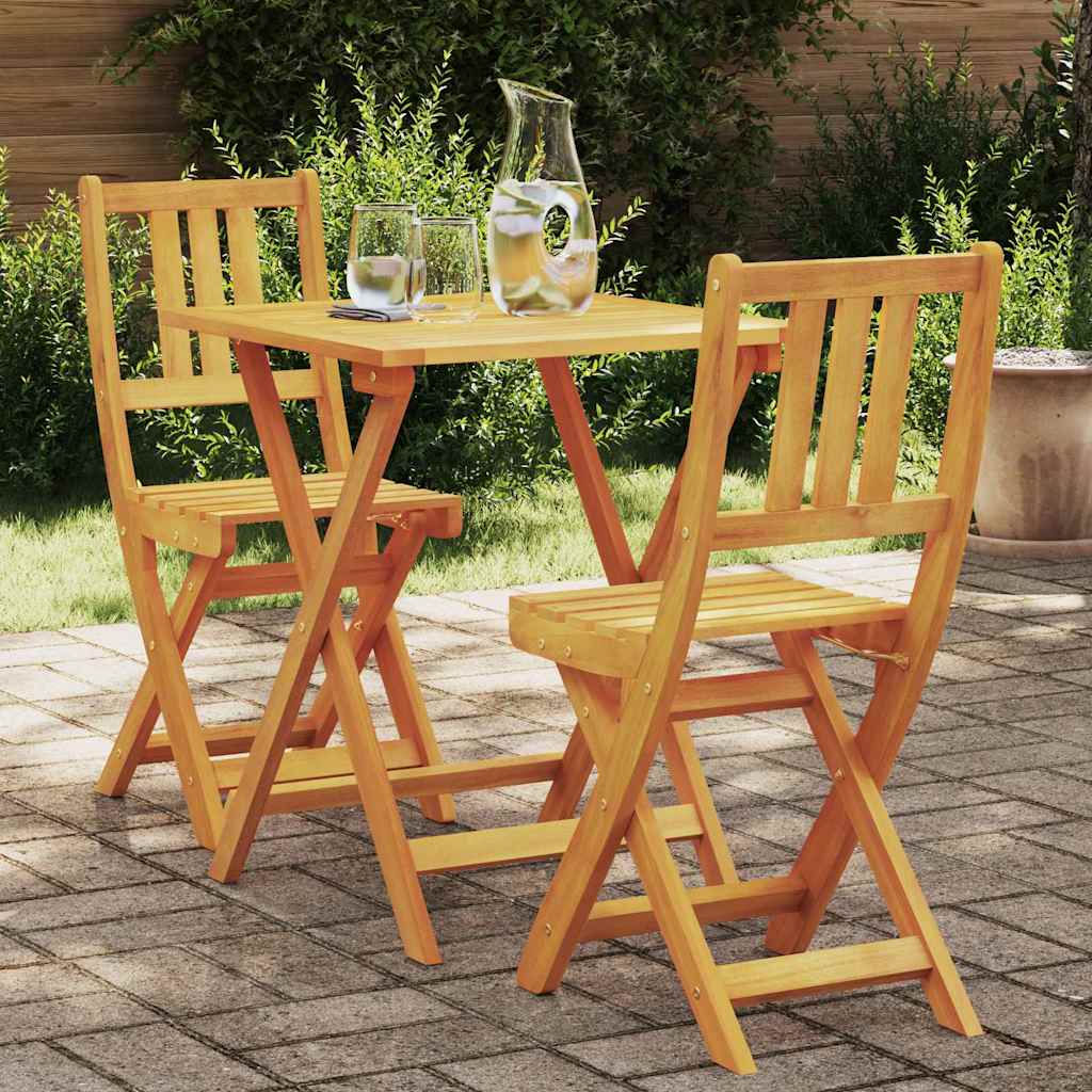 Bistroset 3 pcs Olivenatur Massivt Akaciaträ