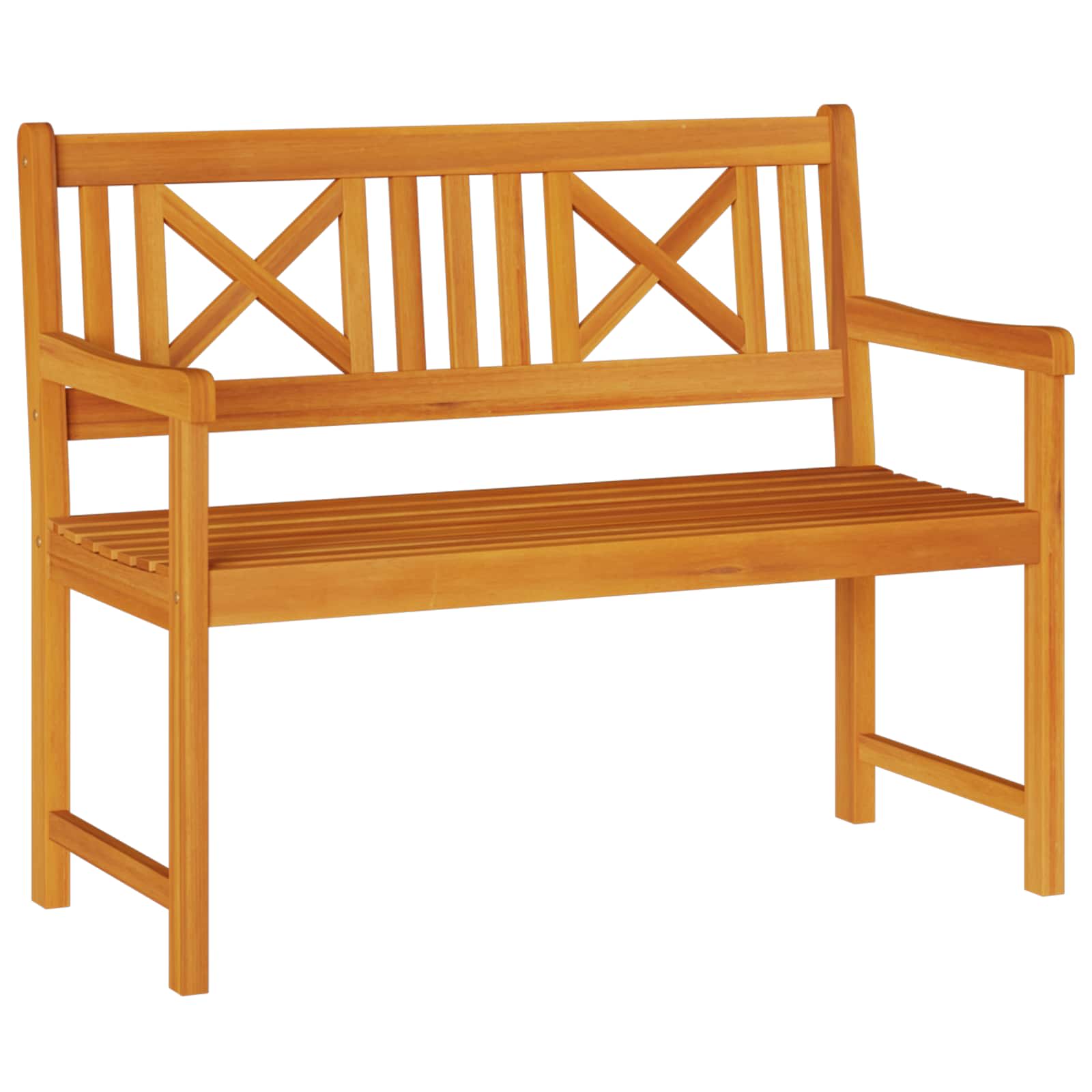 Utomhusbänk Naturlig 110 x 56 x 90 cm Massivt Akaciaträ
