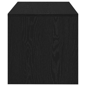 TV-bänk svart ek 80x40x40 cm konstruerat trä