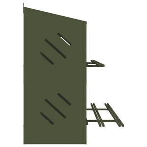 Kycklingholk med 8 fack olivgrön metall