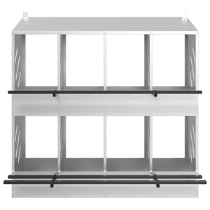 Kycklingholk med 8 fack galvaniserad silvermetall