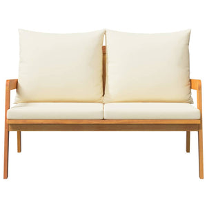 Trädgårdsbänk med kudde Olivenatur Massivt Akaciaträ