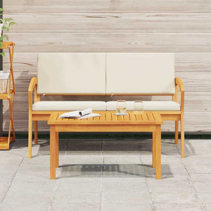 Bistroset med kudde 2 pcs Olivenatur Massivt Akaciaträ