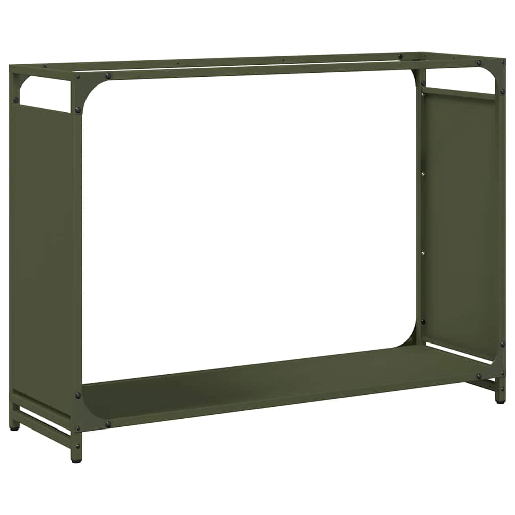 Vedställ olivgrön 90x28x65 cm kallvalsat stål