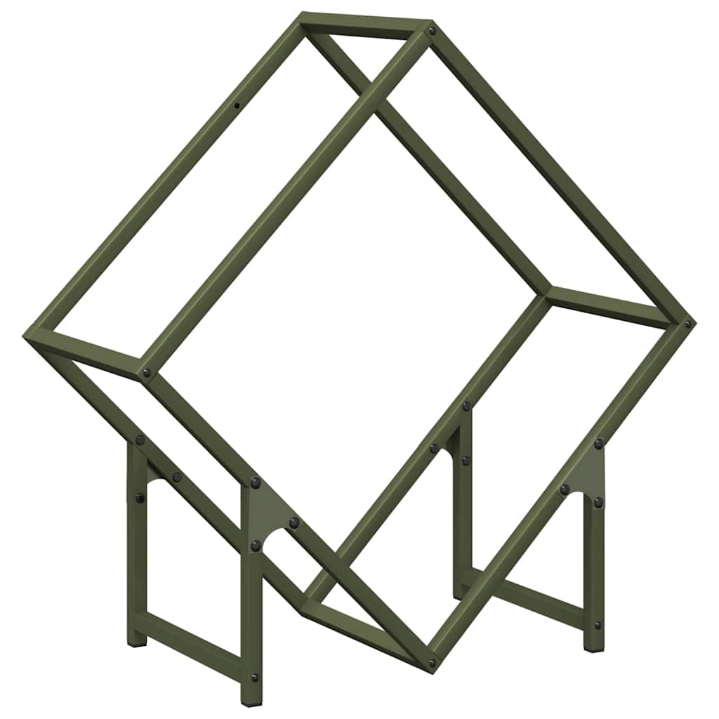 Vedställ olivgrön 60x25x60 cm kallvalsat stål