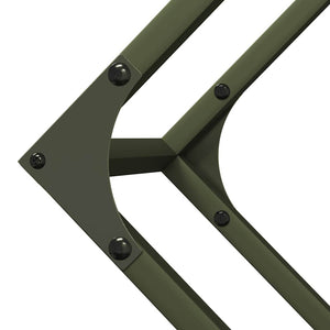 Vedställ olivgrön 100x25x100 cm kallvalsat stål