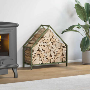 Vedställ olivgrön 60x25x60 cm kallvalsat stål