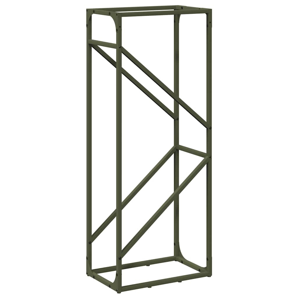 Vedställ olivgrön 40x25x100 cm kallvalsat stål