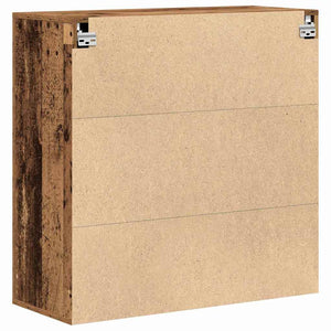 Väggskåp med hylla Gammalt trä 80 x 33 x 80 cm Konstruerat trä