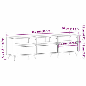 TV-skåp artisan ek 150 x 30 x 44,5 cm Konstruerat trä