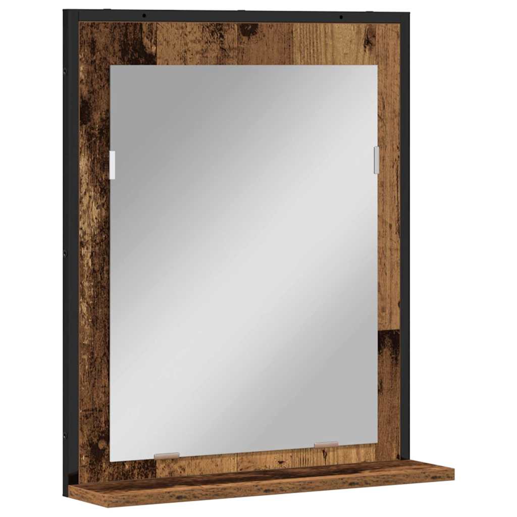 Spegel Gammalt trä 50 x 12 x 60 cm Glas och konstruerat trä
