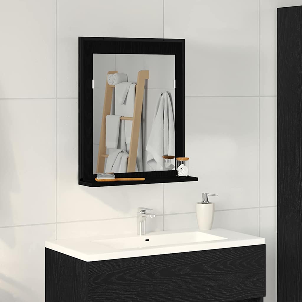 Spegel Svart ek 50 x 12 x 60 cm Glas och konstruerat trä