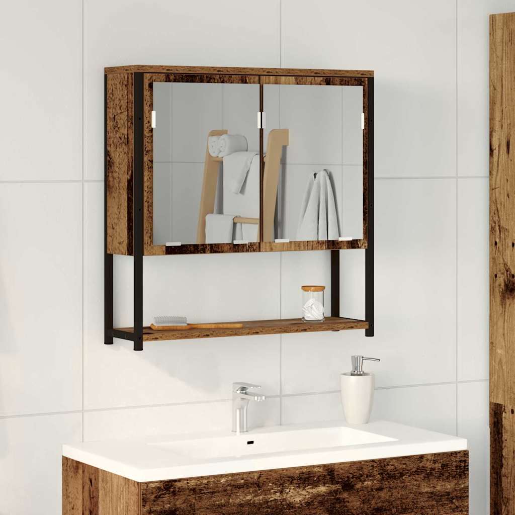 Spegelskåp Gammalt trä 60 x 16 x 60 cm Konstruerat trä