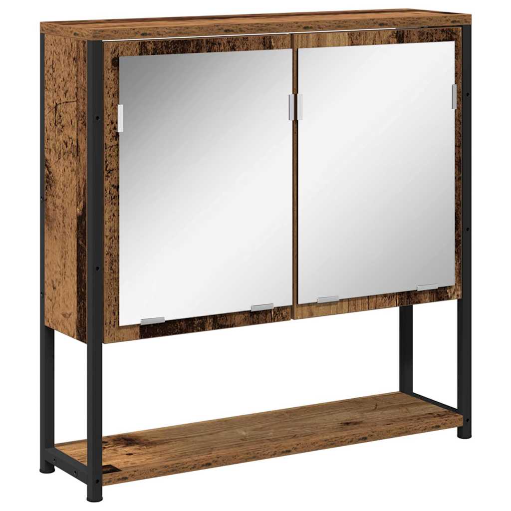 Spegelskåp Gammalt trä 60 x 16 x 60 cm Konstruerat trä