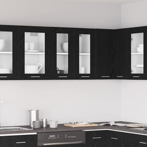 Hängande skåp Riga Svart Ek 60 x 31 x 60 cm Konstruerat trä